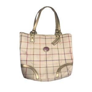 Coach Poppy plaid shoulder bag